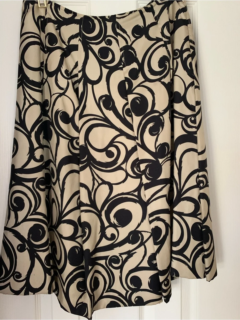 Talbots Scroll Pattern Silk Skirt